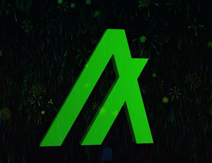 The image features a logo for AlgoFoundation with an "A" and a green arrow pointing upwards against a black background, surrounded by green fireworks. The text "Happy Birthday @AlgoFoundation @Algorand Algorithms launched on June 12th 2019. Its been 7 Years 0 Down Time the Tech is right here!!! #AlgoFam". This logo represents an event or milestone related to AlgoFoundation and its anniversary, celebrating their achievements in the field of algorithms and data structures over the past seven years.