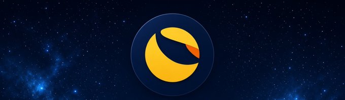 The LUNA Terra cryptocurrency logo displayed against a dark starry space background with blue nebulae.