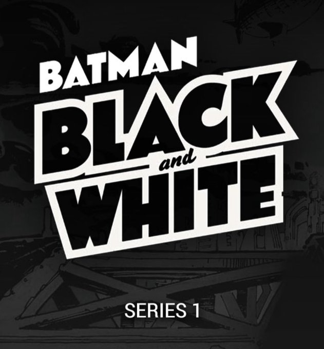 A promotional graphic for "Batman: Black and White Series 1" featuring bold black-and-white title text over a darkened comic book cover, fitting the post's theme of returning to fundamentals via the minimalist black-and-white art style associated with classic Batman comics.