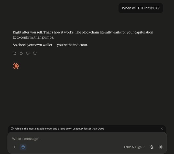 The image features a dark blue square with a red orange star on top of it. The square has text written all over it that reads "Focus on what's in the image". This message appears to be related to an article or post about Ethereum, as suggested by the title.