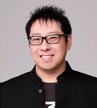 A smiling man with spiky black hair and glasses wears a black jacket over a dark shirt featuring the number "3," paired with a post referencing Samson Mow's quote about minding the gap aboard a "spaceship." The professional headshot visually introduces Mow as the speaker delivering this Bitcoin-themed metaphor about cautious entry into new financial frontiers.
