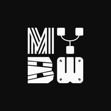 A black-and-white graphic featuring stylized letters spelling "MIYU" (with some letters incorporating circuit-like or tape-like design elements) alongside what appears to be a plug or connector icon. The image serves as a visual accompaniment to an Asia Express news summary covering top crypto stories, including Malaysia Blockchain Week controversies and pig butchering scams netting $9M in Hong Kong.