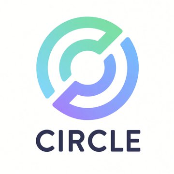 The image shows the Circle logo, featuring a stylized circular design in a gradient of green, blue, and purple, with the word "CIRCLE" displayed in bold dark blue text below it. This visual ties to the post about Circle partnering with Tereina to integrate USDC and EURC stablecoin payments into SAP's enterprise software, highlighting Circle as the company at the center of this enterprise blockchain payment expansion.