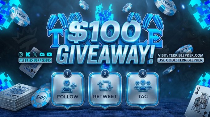 ?".com/terriblepoker/100 Giveaway!
