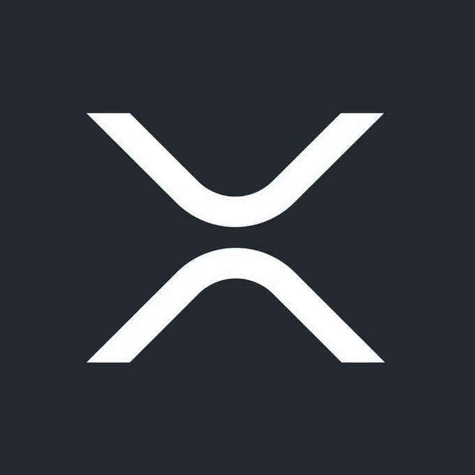 The image displays the white XRP logo on a dark navy background, representing the XRP cryptocurrency mentioned in the post about Canary clients purchasing $1.15 million worth of XRP.