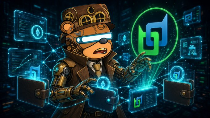 A steampunk bear in goggles and a top hat manipulates glowing digital wallets and Ethereum logos amidst a holographic network interface.

The image visually reinforces the post's theme by depicting a careful operator methodically handling multiple crypto wallets and blockchain symbols, representing the precision needed to avoid errors like pasting wrong addresses—and how streamlined a ".bdx" name could make sending coins across Bitdust's ecosystem (wallet, BChat, BelNet).