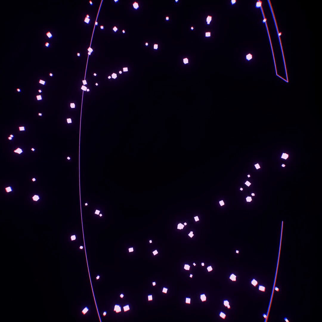 The image features a dark background with numerous small, brightly colored circles scattered throughout. These circles are predominantly purple or pink in color, creating an abstract pattern that appears to be floating in space. The arrangement of these circles gives off a sense of randomness and chaos, as if they were randomly placed without any discernible order. The image does not contain any text or other objects, making it difficult to determine the context behind this unique display of shapes and colors.