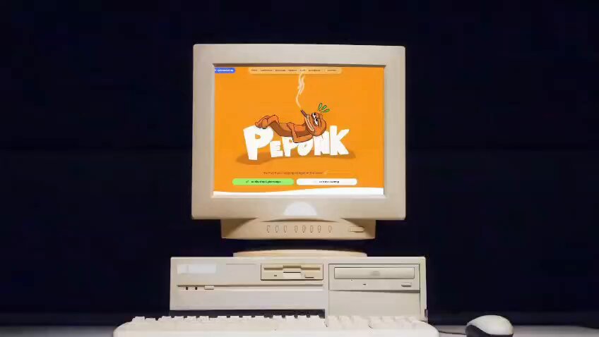 The image features an old computer monitor sitting on top of a desk. The screen displays the cartoon character "Peponk" from the movie "Peponk", which has become a popular franchise over time. This image serves as a reminder that even though technology is constantly evolving, some things remain timeless and enduring, such as the appeal of beloved characters like "Peponk". The post also mentions the importance of strong branding in building a loyal community and expanding one's ecosystem, drawing attention to the character and its impact on the movie industry.