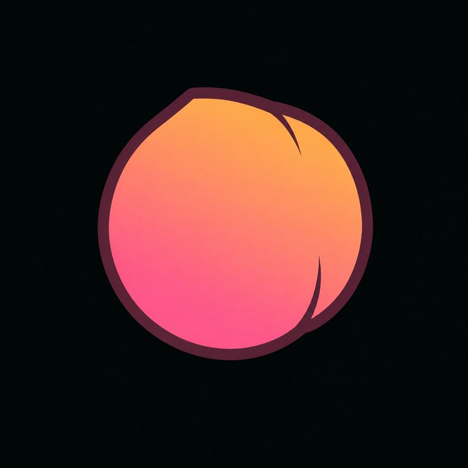 A gradient peach illustration in pink and orange tones with a dark outline, symbolizing the "Peach" branding mentioned in the post about helping new Web3 projects gain visibility this October.