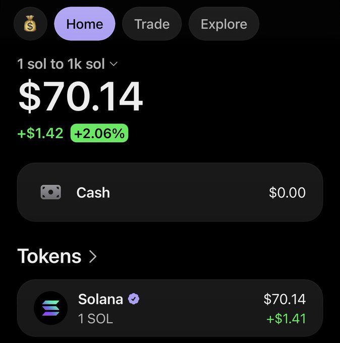 The image shows a screen displaying details about the challenge sponsored by Solana. The text focuses on inviting people to participate in this online challenge, with the goal of raising funds for Solana and promoting social engagement.