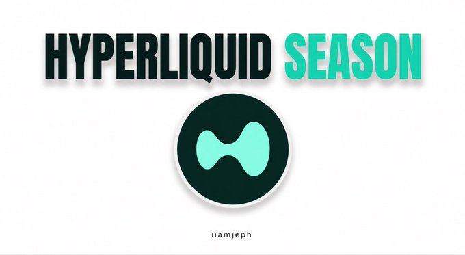 A logo reads 'HYPERLIQUID SEASON' above a teal icon, with 'iiamjeph' written below.