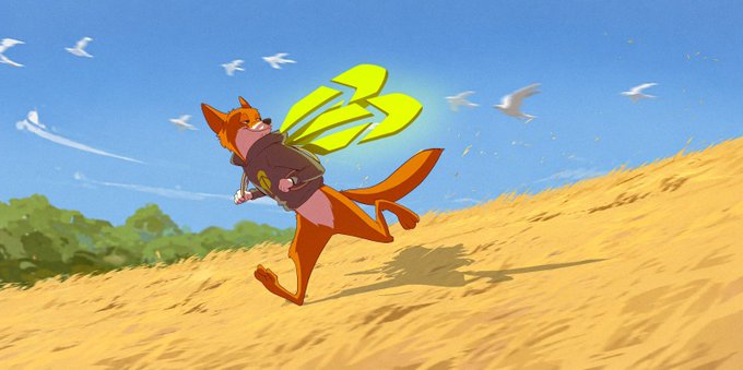 An orange kangaroo leaps joyfully across a sandy hill under a bright blue sky, wearing a backpack with green leaves and a "$" symbol sprouting from it. The image ties to $SHERBY's meme coin theme by featuring a "Sherby" kangaroo mascot symbolizing hops, growth, and the playful spirit expected from the meme.