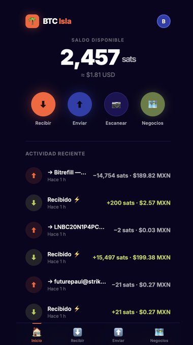 The image shows a screenshot of a mobile device displaying information about a Bitcoin wallet for Bitcoin Isla, such as the owner's name, balance, and transactions. There are also instructions for sending Bitcoin from one address to another, as well as options for transferring Bitcoins onto a bank account or a gift card. The post is titled "i just vibe coded a Bitcoin wallet for BTC Isla, sent it bitcoin," indicating that someone has developed the Bitcoin wallet, tested it, and is now sharing the code with others who might be interested in using it or creating their own Bitcoin wallets.