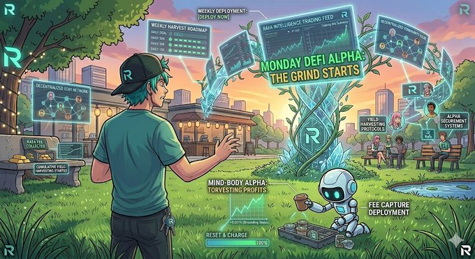 The image features a man standing next to a robot in an outdoor setting with trees and buildings around them. The man appears to be wearing a green shirt and a baseball cap, and he seems to be engaged in some sort of activity or conversation with the robot. The robot is positioned on the right side of the image, while the man stands on the left.

The post about @RAFA_AI emphasizes that their approach to market research differs from traditional methods. Instead of relying solely on multiple tabs and charts, they focus on understanding consumer behavior by observing how people interact with technology in real-time. This method allows them to capture valuable insights into consumer preferences and trends more effectively than ever before.