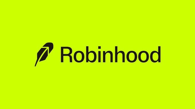 The Robinhood logo featuring a black feather icon and the word 'Robinhood' on a bright green background.