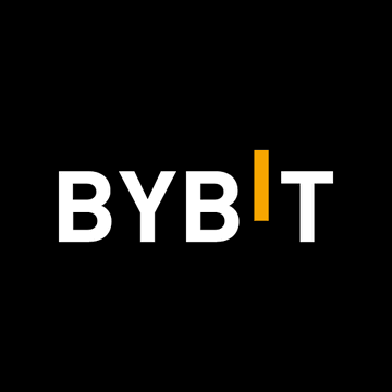 The image shows the Bybit logo, featuring the company name in white text with an orange vertical bar representing the "I" on a black background. This relates to the post about Bybit's legal action against North Korea and the Lazarus Group following their $1.5 billion hack in February 2025, with a US court freezing stolen assets to aid recovery efforts.