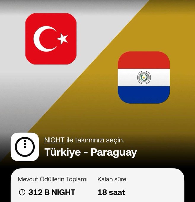 The image features a poster with two flags, one red and white representing Turkey and another blue and white representing Paraguay. The poster also includes text that reads "OKX TR GENERAL CHAT FLOW ACTIVITY ISN'T SLOWING DOWN @OKX Turkiye HANG THE FLAGS UP Our national team's second group match will take place tomorrow morning at 06:00." This suggests that the image is related to a social media post or event, possibly promoting an upcoming match between the two teams.