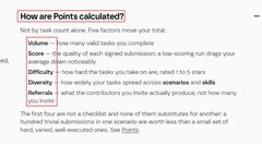 The image displays a "How are Points calculated?" guide from AXIS Robotics, which details point rewards for various activities: 1 point for tasks, 0.25 points for 20+ drag actions, and 0.5 points for 10+ drug interactions, with the first four completed tasks of the day providing bonus multipliers. This relates to the accompanying post where the user shares their daily AXIS task completion experience, highlighting tips for navigating the task system and building activity within the ecosystem.
