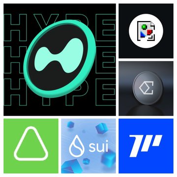 A collage of cryptocurrency project logos including Hyperliquid, Optimism, Sui (SUI), 2Z, and TIA, accompanying a post about upcoming token unlocks totaling $1.029 billion between October 1-10, with specific unlock amounts listed for SUI, 2Z, and AURORA.
