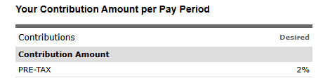 The image is a screenshot of an online calculator, which appears to be for computing a contribution amount per pay period. It features two tabs - one showing a list of contributions (with their corresponding amounts), another tab displaying the desired amount of the contributions. The overall layout and structure seem straightforward, with each tab neatly organized alongside its respective display area.