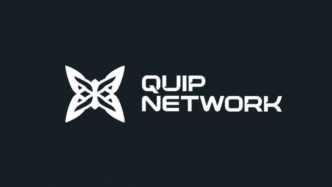 The image features a logo for a company called "quip network". The logo consists of a white butterfly design with black text that reads "quip network". The butterfly symbolizes the idea of something being ready to move forward, while the black text represents the concept of prioritizing tasks based on their readiness. This visual representation emphasizes the importance of focusing on what is currently prepared and moving ahead in a timely manner rather than getting caught up in less important or time-consuming tasks that may not be ready yet.