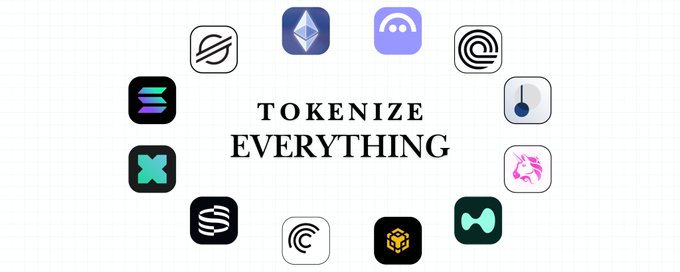 The image features a white banner with black text that reads "Takeenize Everything". The banner includes various logos, such as a planet logo, a unicorn logo, and a heart symbol. These logos are arranged around a circle, creating an appealing visual effect. The text "Crypto Researcher" is also present in the image, which could be related to the content of the post or simply a random detail unrelated to the main message.

The image does not provide any specific information about the post's topic or context. It seems more like a decorative element rather than an advertisement for a particular product or service.