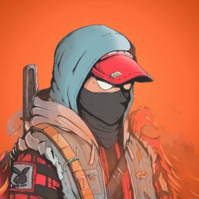 The image features a character with a blue hoodie, black mask, and red hat standing against an orange background. The character appears to be wearing a backpack and has a sword at their side. There are also two birds present in the scene - one on the left side of the image and another on the right side. The post is about a competition or event where @yo_itsmatt, a character from the game @solana, will participate. It seems to be promoting an upcoming gaming event with a focus on strategy and teamwork.