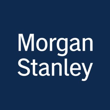 The image shows the Morgan Stanley logo in white text on a dark blue background, representing the financial institution referenced in the post about the bank's continued Bitcoin investments totaling $13.2 million and its Bitcoin ETF's significant market position.