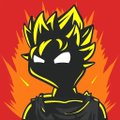 A cartoon-style avatar of a figure with glowing yellow spiky hair and a mischievous grin, set against a fiery red background, embodying the "fire" theme referenced in the post about an ideal LongLostNFT collectible.