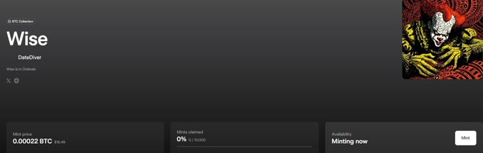 The image features a page with a cartoon illustration, which appears to be related to a music streaming service or album marketplace. The page has some text that reads "Wise", "Goshgo Galaxy", and "Goshgo Galaxy". The website is shown in a dark screen, and the color scheme consists of shades of brown and black. 

In one section, there are two buttons: a white button labeled "Buy" on the left side, and a yellow button labeled "Mint" placed below it. These buttons could be used to purchase or update an album. The layout suggests that the post has been hidden away for some time and is now ready to be seen by interested viewers.