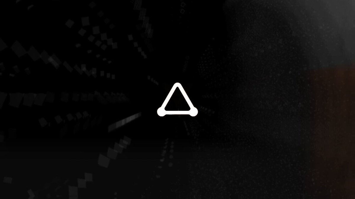 The image shows a logo with an upward-pointing triangle symbol within its center against a black background. Below the logo, there are two texts that read "Cryptic Private AI workspace gets released next week for Windows and MacOS." The first text is positioned on top of the image while the second text is located below it. Both texts are in white color, which emphasizes their importance as they relate to the main image's content.