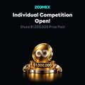 A dark promotional graphic shows a gold “astro” podium topped with a gold sphere, with the text “2026 PIX Individual Competition (Open)” and “Share $1,000,000 Prize Pool!”