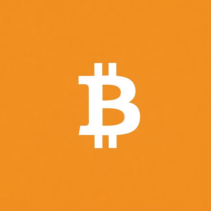 The iconic Bitcoin (₿) logo is displayed in white against a vibrant orange background, symbolizing the cryptocurrency central to the post's question about whether $BTC will break above $65K following the passage of the CLARITY Act.