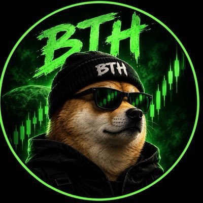 A Shiba Inu dog wearing sunglasses and a black beanie branded "BTH" is featured within a green circular logo design with candlestick charts in the background, promoting a "$30 Giveaway" giveaway contest where participants must follow, like, repost, and drop their BNB address to enter.