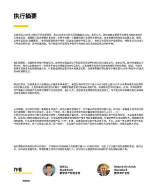 An executive summary page in Chinese ('执行摘要') featuring two author photos at the bottom - Marko and Robert Mitchnik, both identified as '资产管理方资本市场主管' (Capital Markets Lead for Asset Management), discussing market outlook and investment strategy.