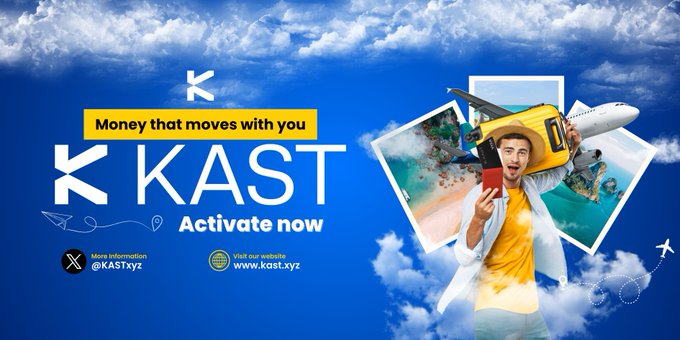 The image features an advertisement for a website that allows users to manage their finances from any location in the world. A man is shown prominently holding a cell phone, which is presumably used to access this global money management service. The background of the image is a blue sky with white clouds, creating a visually appealing backdrop for the ad.