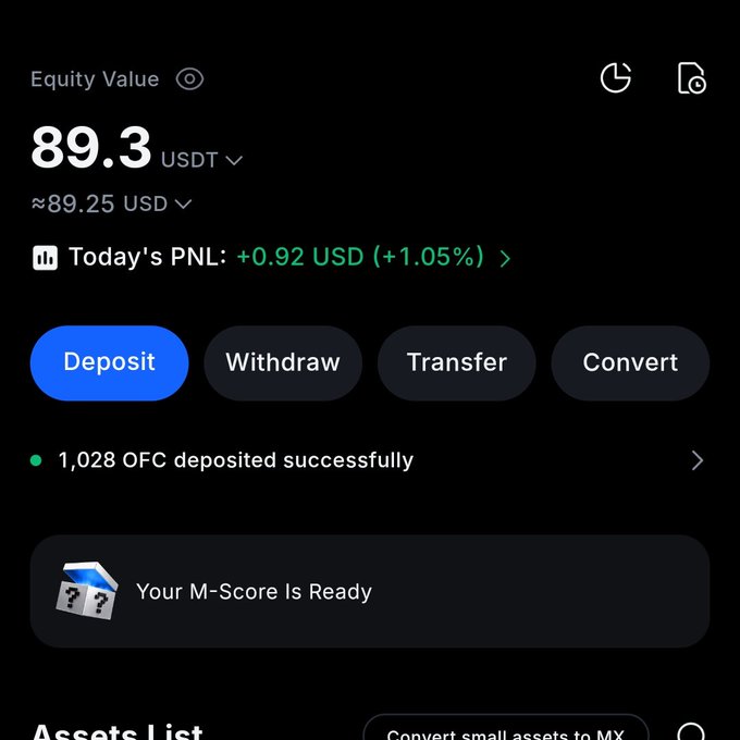 The image shows a screenshot of an Android app with various icons, including a currency exchange icon that displays an overview of some financial news or information related to foreign currency. The main focus of the screen appears to be a conversation about money, specifically the OFC vesting system which is used to hold employee's share in the company. There are also other buttons on the screen that may be related to other aspects of the app or the conversation being had by the users.