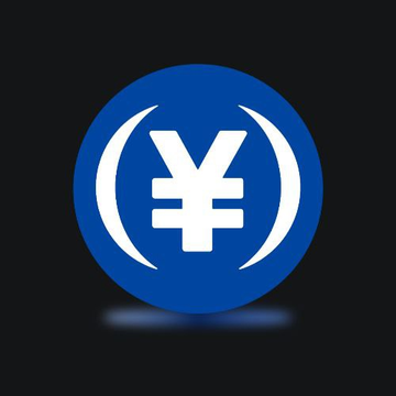 The image shows a circular blue logo featuring a white yen (¥) currency symbol, representing JPYC, the Japanese yen stablecoin issuer. It visually reinforces the post's announcement about JPYC raising $38M in its extended Series B funding round.