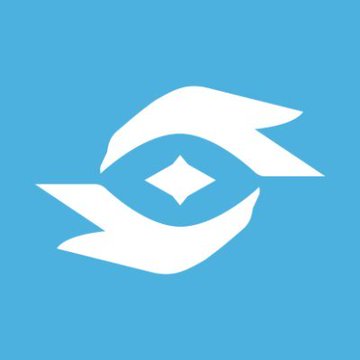 The image shows a white stylized eye logo on a blue background, resembling a watchful or surveillance-themed icon.

This relates to the post as a playful visual metaphor for "keeping an eye" on the correct cashtag ($VERONA) to avoid being tricked by lookalike scam tokens that rug-pull investors—reinforcing the caption's warning about verifying which ticker is the real one on the platform.