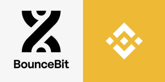 The image displays two logos side by side: the black "BounceBit" logo on the left and the white Binance (BNB) logo on a yellow background on the right, visually representing BounceBit's migration from its own Layer 1 blockchain to BNB Chain following a $3 million security breach.