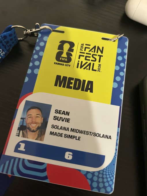 The image features an event badge that has been used as a lanyard or wristband. The badge displays the name of the event, "@solanamidwest & @solmadesimple", along with the names of some people who attended the event. There is also a photo of one of these individuals on the badge. The image includes text that reads: "First official event for @solanamidwest and another showing for @solmadesimple in the books. I'M NOT LYING, THIS REALLY MAKES ME PROUD OF ALL THE RESILIENCE, SETBACKS, AND ADVERSITY."