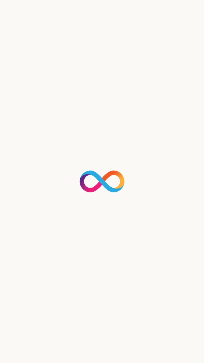 The image features a white background with a large, colorful, and vibrant "infinity" symbol in shades of blue, orange, pink, green, and purple. The text accompanying the image reads "Tamperproof. Always on. Yours. This is the sovereign frontier cloud AI agents and nations actually deserve: tamper-proof canisters, AI-native execution, full-stack on-chain, unstoppable at web speed."