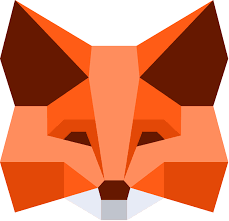Geometric low-poly illustration of a fox face composed of orange, red, and brown triangular shapes on a white background.