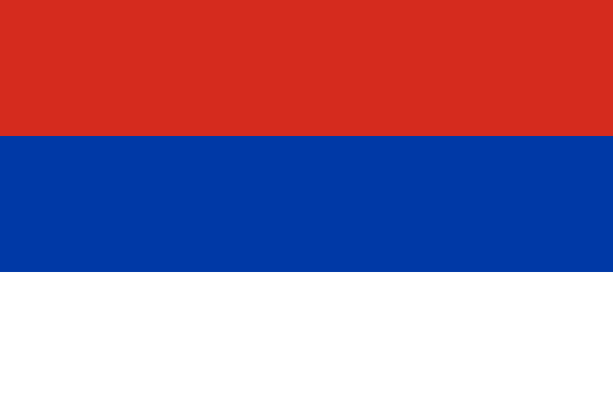 A horizontal tricolor flag with red on top, blue in the middle, and white on the bottom, representing Russia in the context of its crypto regulatory developments.