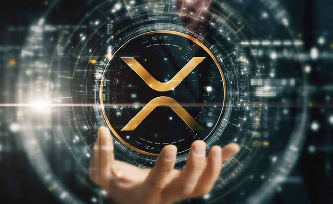 The image features a hand holding a gold-colored coin with an "X" symbol, which appears to be a Bitcoin token or cryptocurrency. The background of the image is black, making the gold coin stand out prominently. The caption below the image reads, "Just bought 1000 more $XRP #crypto when its pumping and up big time... that'S never the time to buy #crypto." This message suggests that someone has recently purchased a significant amount of Bitcoin or another cryptocurrency, possibly due to its popularity at the moment.