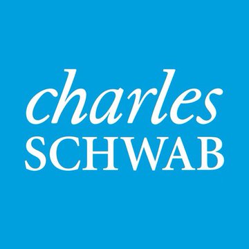 The image displays the Charles Schwab logo, featuring the company name "charles SCHWAB" in white text against a bright blue background. This branding accompanies a post noting Charles Schwab's assessment that the CLARITY Act has a 51% chance of passing, with the company urging support for the legislation.