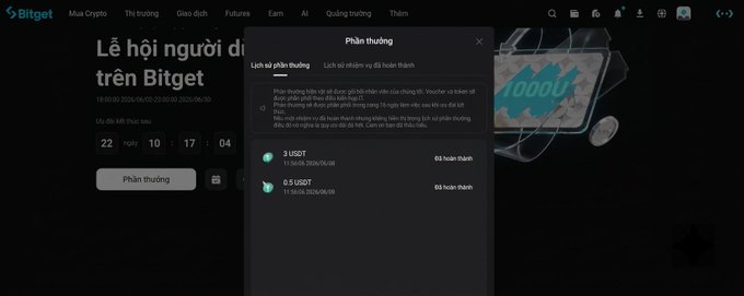 The image shows a computer screen displaying a website called "bitget" with a black background, white text, and a blue header. The website appears to be offering a trading platform for CFD (Contract For Difference) options, as indicated by the presence of a blue header that reads "CFD trading". The post on this website is titled "Thị trường sideway chán quá bào event tiếp AE Lễ hội CFD trên @bitget Nạp vào 10 USDT để tham gia, Đóng mở 2 lệnh tổng phí 0.15u Kết quả húp được vội 3.5 USDT Link bên dưới cmt tự thẩm nha AE CFD trading". The website is located in the top left corner of the image, and it appears to be a popular platform for CFD trading.