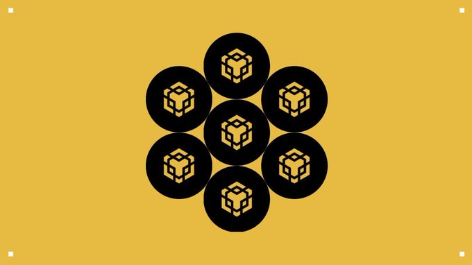 The image features a yellow flag with black circles, each containing a cube design. There are seven cubes in total, arranged in a circular pattern around the center of the flag. The text "Happy 7 years" is written below the flag, indicating that this event has been celebrated for seven years.