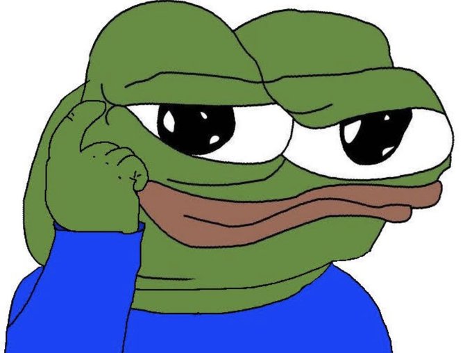A sad Pepe the Frog resting his head on his hand, looking dejected. The image conveys disappointed disbelief, fitting the post's reaction to someone cynically exploiting charity tax breaks after making a mere $60 profit from a HyperTerminal NFT.
