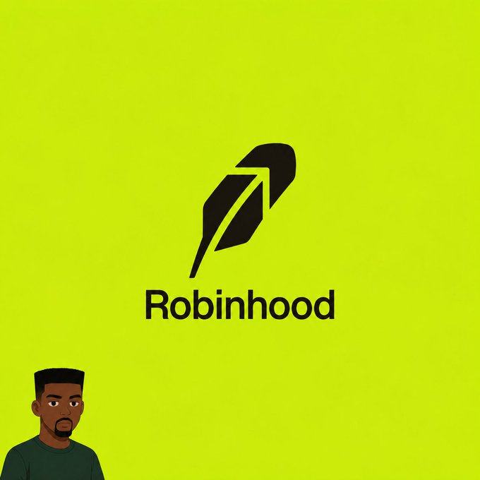 The image displays the Robinhood logo with the text "Robinhood" below it, serving as a visual representation for the accompanying update about the Robinhood Chain's successful mainnet launch with over $100 million TVL.